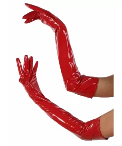 Vinyl Gloves OS Red