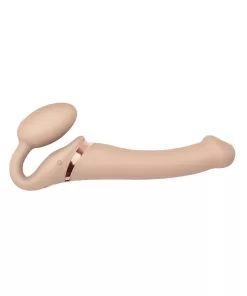 Strapless Strapon vibrante flessibile con telecomando STRAP ON ME carne - M