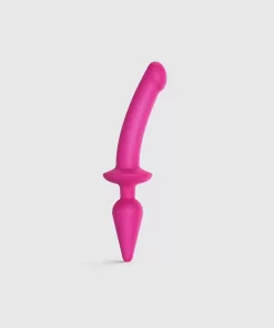 Switch Plug-in Semi-Realistic Dildo Fucsia - L
