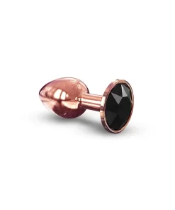 Plug Anale in Metallo Rosa e Brillantino Nero S