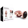 Plug Anale in Metallo Rosa e Brillantino Nero L