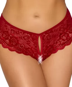 Culotte Aperta in Pizzo Bordeaux