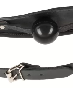 Bavaglio in pelle con ball gag interna 4 cm