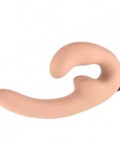 Strapless Strap on vibrante in silicone  SHAREVIBE - NUDE