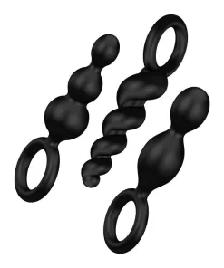 Set di 3 plug anali neri satisfyer plugs