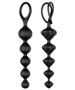 Set di 2 falli con palline anali in silicone Satisfyer - Beads