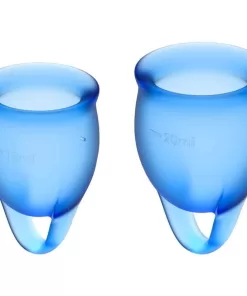 Coppette Mestruali Blu Satisfyer Feel Confident set 2 misure