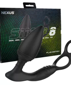 Anello vibrante con stimolatore anale Simul8 Plug Edition Vibrating Dual Motor Anal Cock & Ball Toy