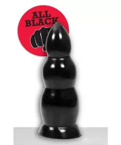ALL BLACK dildo-plug progressivo 23 cm diametro max 8 cm