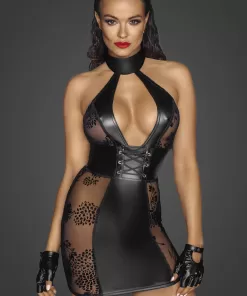 F238 Short Tulle Dress Powerwetlook Inserts