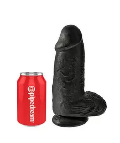 FALLO REALISTICO KING COCK CHUBBY BLACK 23 x 7,6 cm