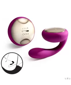 Lelo - Ida deep rose stimolatore per la coppia oscillante e vibrante