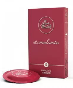 Profilattici con rilievi Love Match Stimolante 6 pezzi