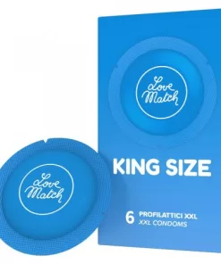 Preservativi taglia comoda 60mm Love Match XXL 6 pezzi