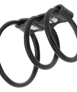 DARKNESS FLEXIBLE COCK RINGS SET OF 3