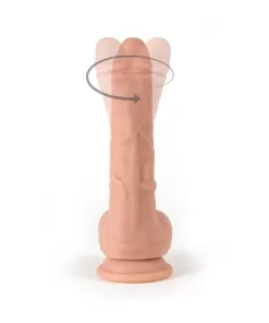 Vibratore Realistico Rotante con Testicoli R10 Carne