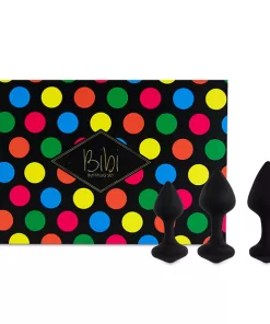Set di 3 butt plug in silicone Bibi colore nero