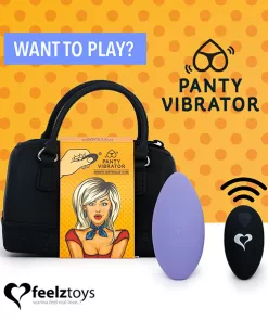 Massaggiatore da passeggio ricaricabile in silicone con telecomando wireless viola panty vibe