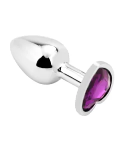Heart Shape Anal Plug S - Dark Purple